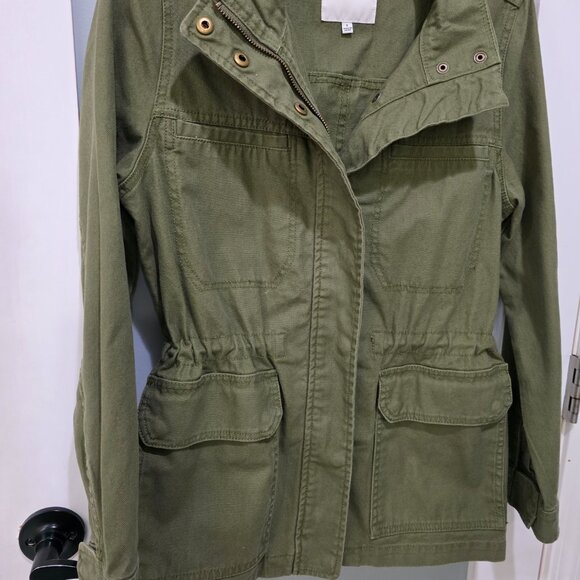Madewell Size S Army Green Cotton Canvas Field Utility Jacket Cargo Coat - Picture 6 of 12